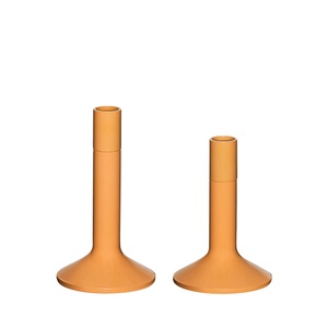 Hübsch Kindred Lysestake Sett med 2 Oransje
