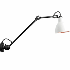 Lampe Gras N304 L40 Vegglampe Matt Sort & Matt Hvit/Kobber Hardwired