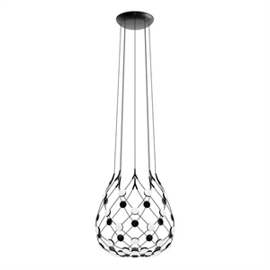 Luceplan Mesh Taklampe Ø55 Sort 1 Meter