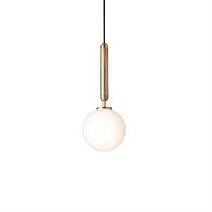 Nuura Miira 1 Taklampe Messing & Opal Hvit Liten