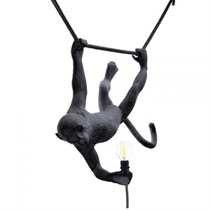 Seletti Monkey Swing Taklampe Sort Outdoor