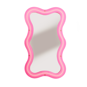 Seletti Supercurve Liten Høy Speil Rosa
