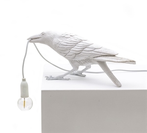 Seletti Bird Playing Bordlampe Hvit