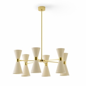 Stilnovo Megafono Taklampe 12 Gull/Elfenben