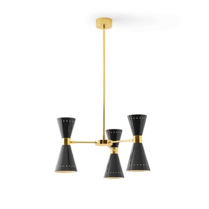 Stilnovo Megafono Taklampe 6 Gull/ Sort/Elfenben