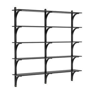 Swedese Levi Hylle 180 cm 5 Hyller Messing/ Svartbeiset Ask