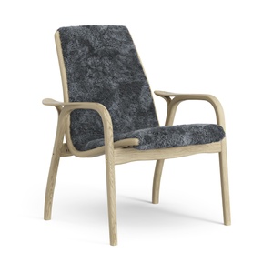 Swedese laminat lenestol eikefiner/antracit/saueskinn