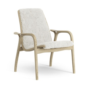 Swedese laminat lenestol eikefiner/ Off White/saueskinn