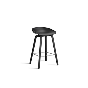 HAY AAS32 Barkrakk H65 Sort/ Rustfritt stål/Sort