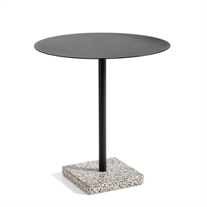 HAY Terrazzo Utendørs Kafébord Ø70 Antrasitt/ Grå Terrazzo