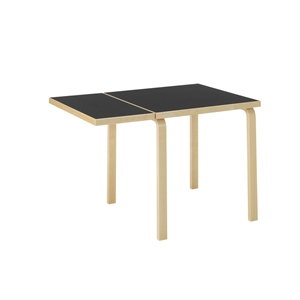 artek Aalto DL81C spisebord med sammenleggbart bord Sort