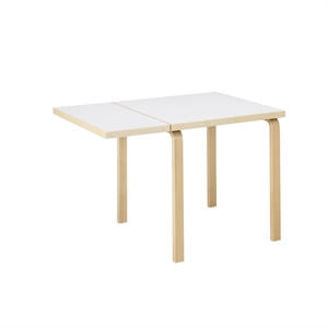 artek Aalto DL81C spisebord med sammenleggbart bord Hvit