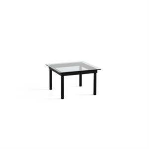 HAY Kofi Salongbord 36x60x60 Sort Eik/ Klar Glass