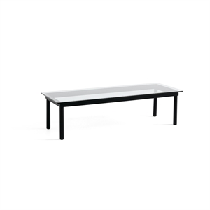 HAY Kofi Salongbord 36x50x140 Sort Eik/ Klar Glass