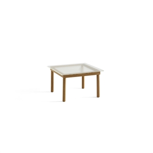 HAY Kofi Salongbord 36x60x60 Eik/ Klar Rillet Glass