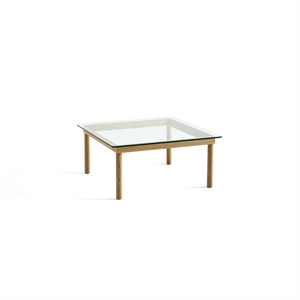 HAY Kofi Salongbord 36x80x80 Eik/ Klar Glass