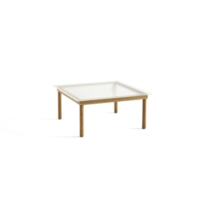HAY Kofi Salongbord 36x80x80 Eik/ Klar Rillet Glass