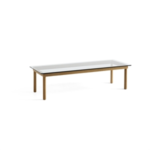 HAY Kofi Salongbord 36x50x140 Eik/ Klar Glass