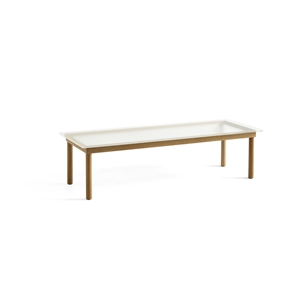 HAY Kofi Salongbord 36x50x140 Eik/ Klar Rillet Glass