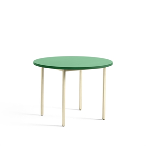 HAY Tofarget Spisebord Ø105 Elfenben/Grønn Mint