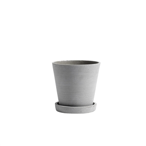 HAY Flowerpot med Skål M Grå
