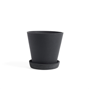 HAY Flowerpot med skål L Sort