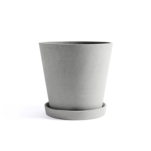 HAY Flowerpot med Skål XXL Grå