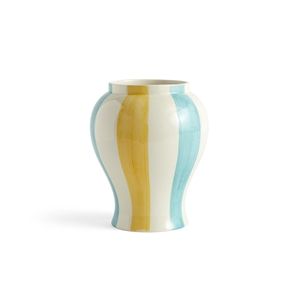 HAY Sobremesa Stripe Vase Stor Grønn/ Gul