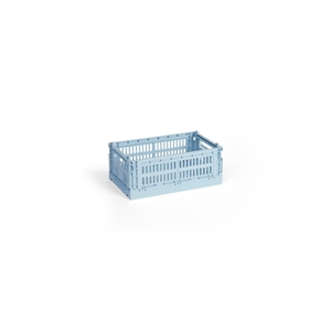 HAY Colour Crate Oppbevaringsboks Liten Lyseblå