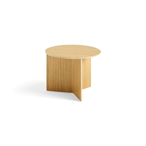 HAY Slit Wood Sofabord Rundt Ø45 Lakkert Eik