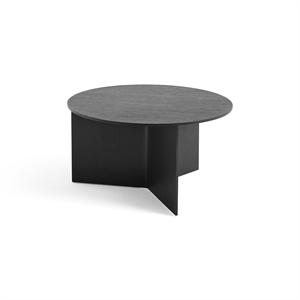 HAY Slit Wood Sofabord Rundt Ø65 Sort