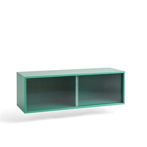 HAY Colour-bokhylle med Glassdører, Medium Mørk Mint