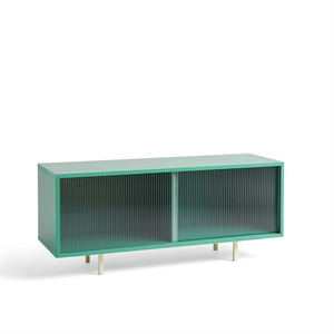HAY Colour Kommode med Glassdører Medium Mørk Mint