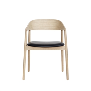 Andersen Furniture AC2 Spisestuestol med Armlener Eik/ Sort Skinn