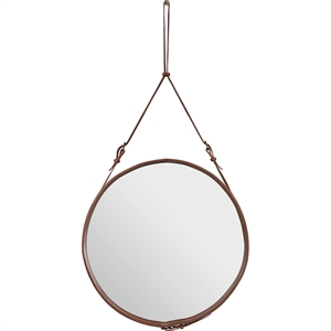GUBI Adnet Veggspeil Circular Tan Skinn Ø70 cm