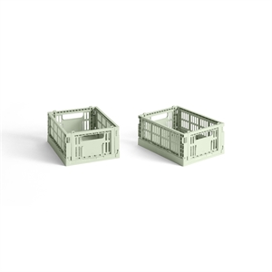 HAY Colour Crate oppbevaringsboks minisett med 2 Mint