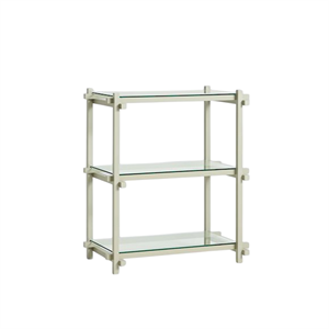 HAY Woody Shelving 2.0 Bokhylle Liten Smokey Grey/Glass