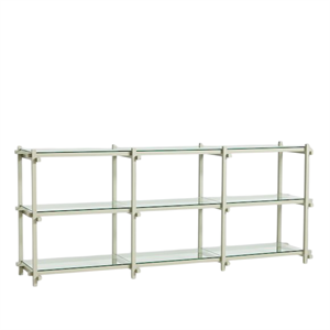HAY Woody Shelving 2.0 Hylle Lav Smokey Grey/Glass
