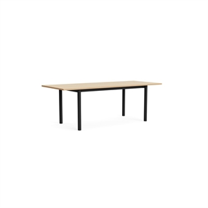 HAY Annex Overhang Spisebord L220 Mørk Grå/lakkert Eik