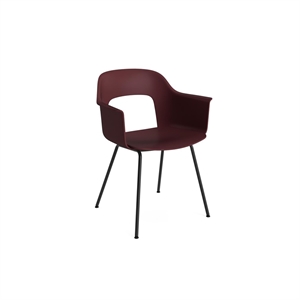 HAY Layout 211 spisestol med armlener bordeaux/ Sort