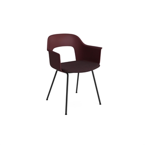 HAY Layout 213 spisestol med armlener bordeaux/ Sort/granosvart