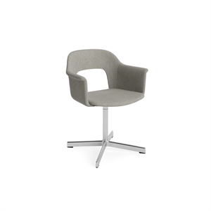 HAY Layout 234 spisestol med armlener og svingbar torv lys grå/ Aluminium
