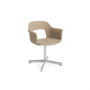 HAY Layout 234 spisestol med armlener og svingbar torv Sand/ Aluminium