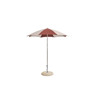 HAY Terrazza Oktagon Parasoll Off-white/ Burgunder