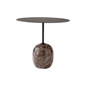 &Tradition Lato LN9 Salongbord Ovalt Varm Sort/ Emparador Marmor