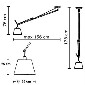 Artemide Tolomeo Decentrata Taklampe Pergament Artemide Tolomeo Decentrata Taklampe Pergament