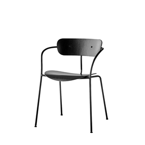 &Tradition Pavilion AV2 Spisestol med Armlener Sort Eik/ Sort