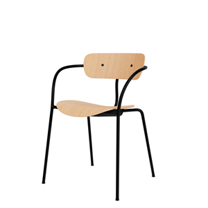&Tradition Pavilion AV2 Spisestol med Armlener Eik/ Sort