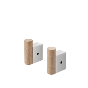 Muuto Attach Knok Eik/Aluminium 2 Stk.