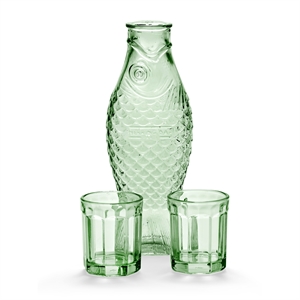 Serax Fish & Fish karaffel og 2 glass M Grønn